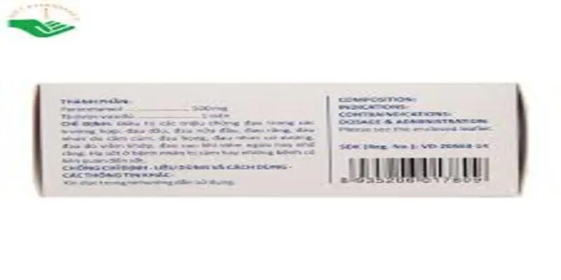 Thành phần của thuốc hạ sốt hapacol blue.